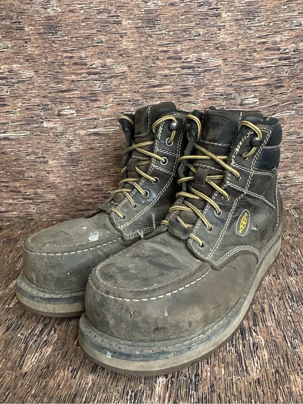 KEEN Utility 6” Cincinnati Waterproof Brown Work Boots Carbon Toe Men’s US 10 D